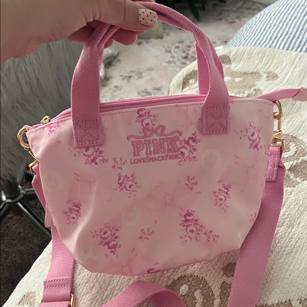 LoveShackFancy Pink Floral Mini Bag